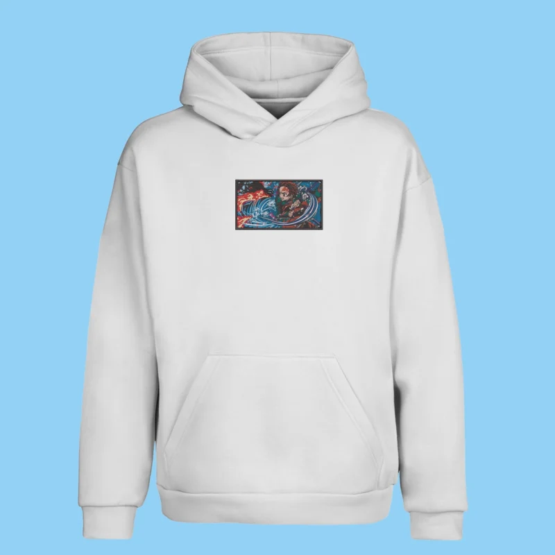 Tanjiro Dual Elements | Demon Slayer | Sweat à capuche brodé