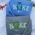 Mike Wazowski & Sulley | Sweatshirt couple | Sweatshirt brodé