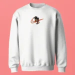 Sweatshirt brodé Son Goku (Saiyan Charge) blanc – Dragon Ball