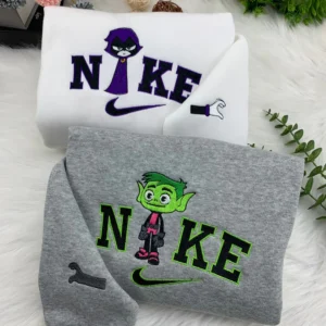 Raven & Beast Boy | Sweatshirt couple | Sweatshirt brodé
