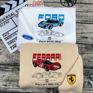 Ford GT40 & Ferrari 330 P3 | Sweatshirt couple | Sweatshirt brodé