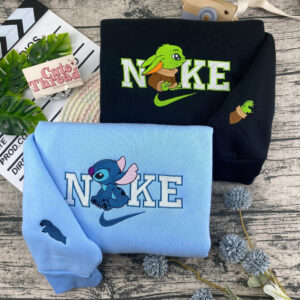 Stitch & Grogu | Sweatshirt couple | Sweatshirt brodé