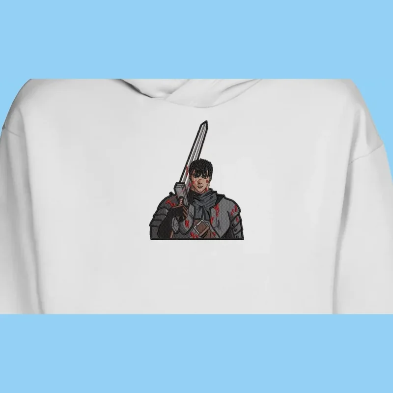 Guts Bloodstained Resolve | Berserk | Sweat à capuche brodé