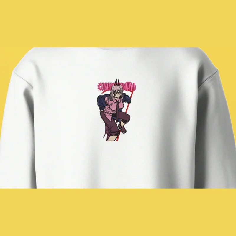 Power Blood Fiend Strike | Chainsaw Man | Sweatshirt brodé