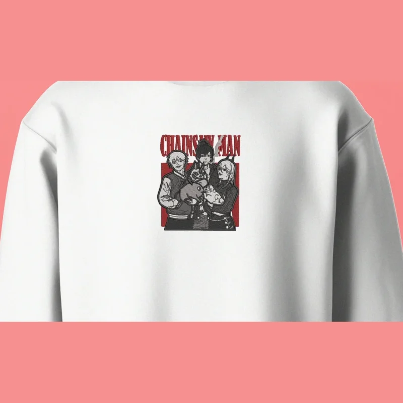 Denji Aki Power Family | Chainsaw Man | Sweatshirt brodé