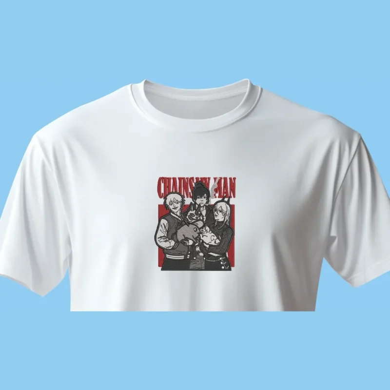 Denji Aki Power Family | Chainsaw Man | T-shirt brodé