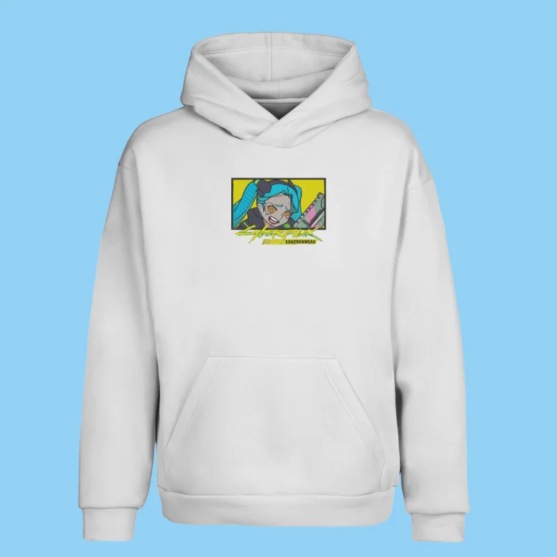 Rebecca Edgerunners Glitch | Cyberpunk: Edgerunners | Sweat à capuche brodé