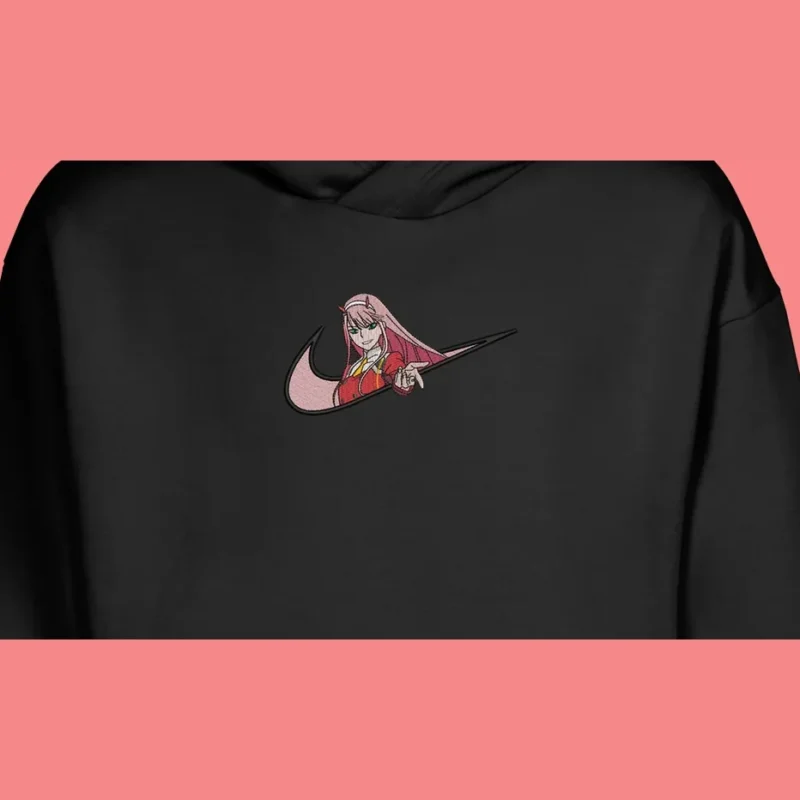 Zero Two Darling Smile | Darling in the Franxx | Sweat à capuche brodé