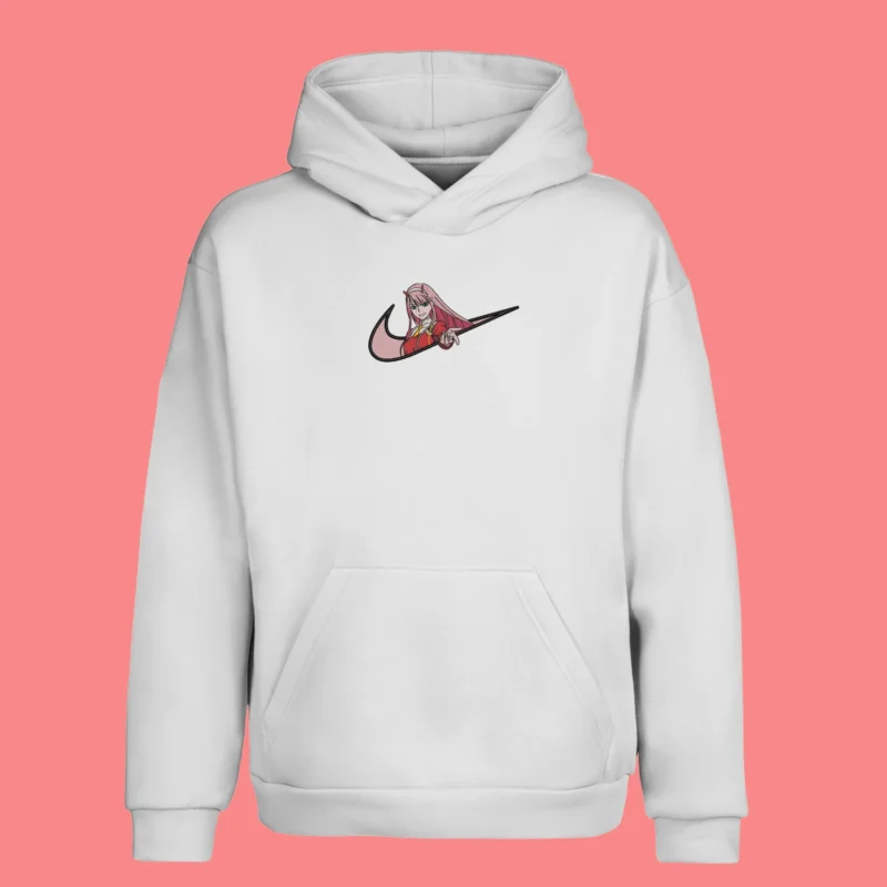 Zero Two Darling Smile | Darling in the Franxx | Sweat à capuche brodé