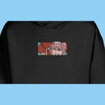 Zero Two Rebel Wink | Darling in the Franxx | Sweat à capuche brodé