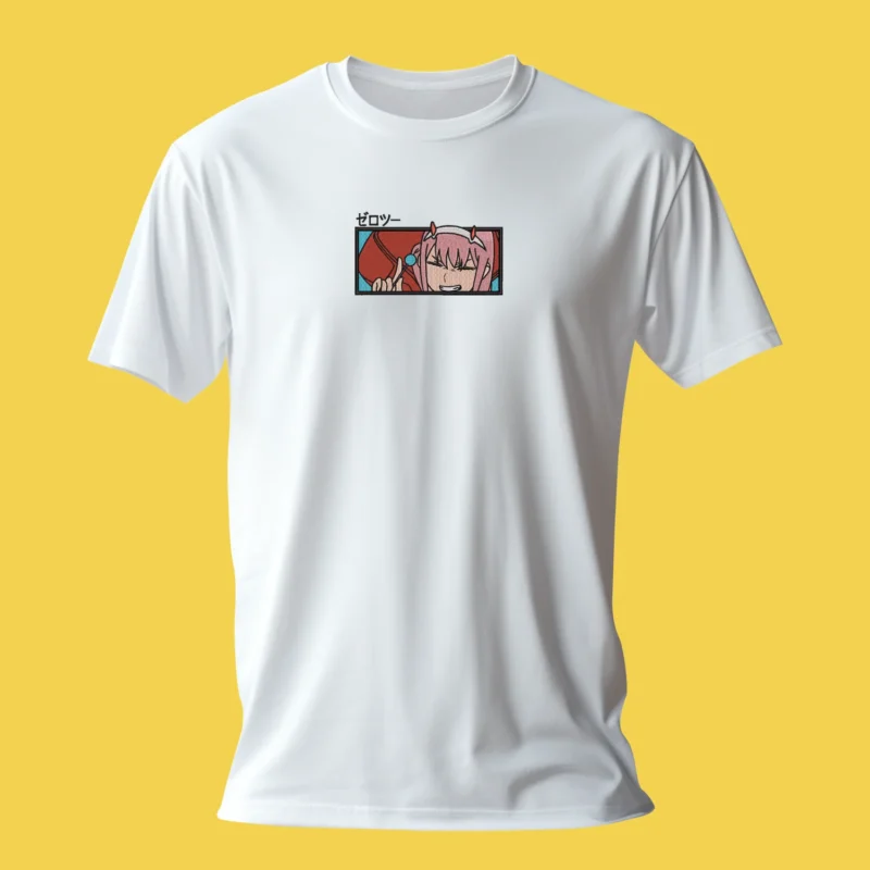 Zero Two Rebel Wink | Darling in the Franxx | T-shirt brodé