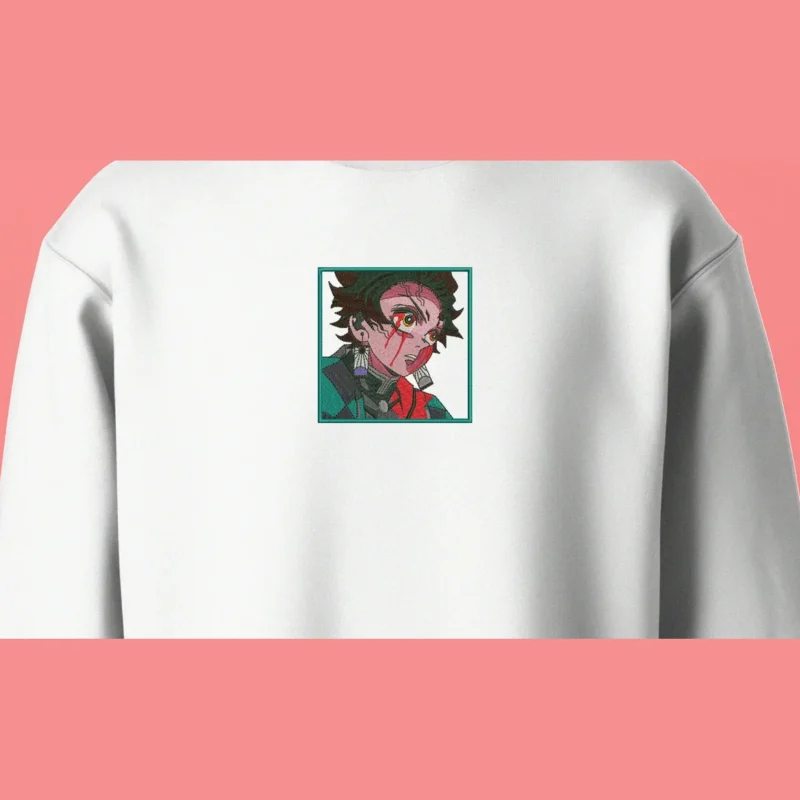 Tanjiro Kamado Demon Mark | Demon Slayer | Sweatshirt brodé