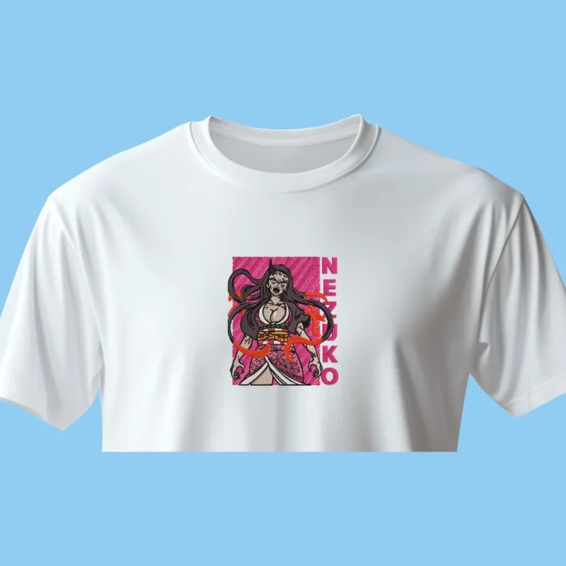 Nezuko Kamado Demon Form | Demon Slayer | T-shirt brodé