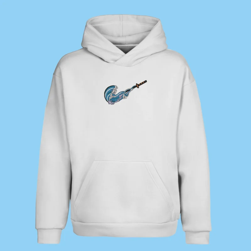 Giyu Tomioka Water Blade | Demon Slayer | Sweat à capuche brodé