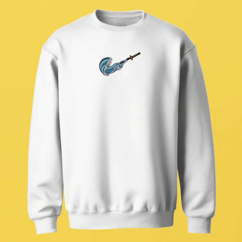 Giyu Tomioka Water Blade | Demon Slayer | Sweatshirt brodé
