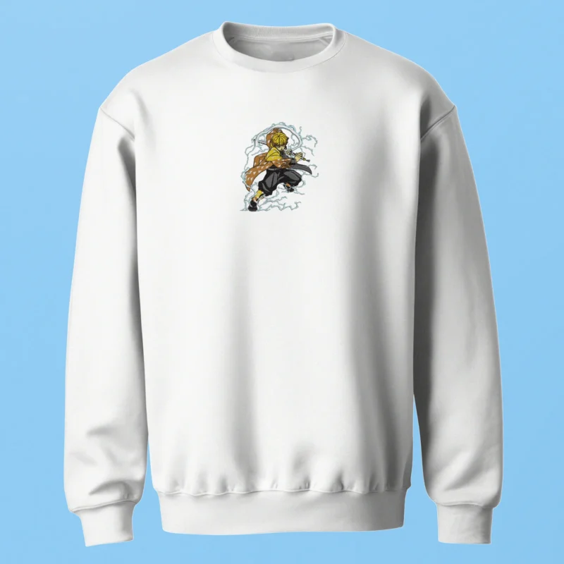 Zenitsu Agatsuma Thunder Flash | Demon Slayer | Sweatshirt brodé