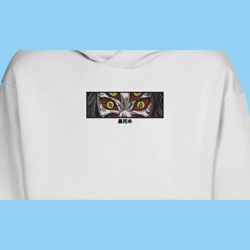Kokushibo Demon Eyes | Demon Slayer | Sweat à capuche brodé