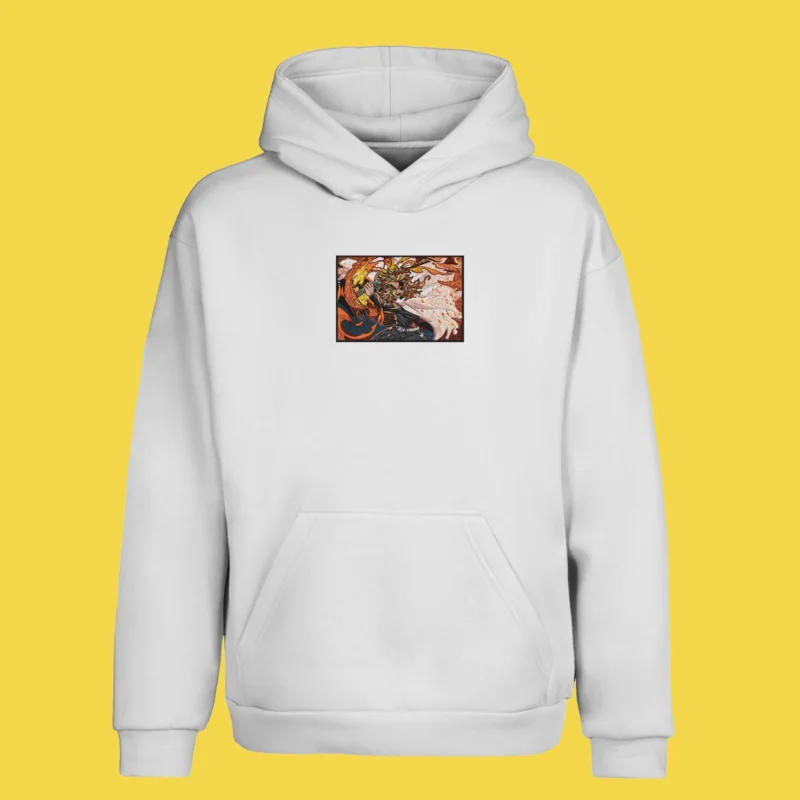 Kyojuro Rengoku Flame Spirit | Demon Slayer | Sweat à capuche brodé