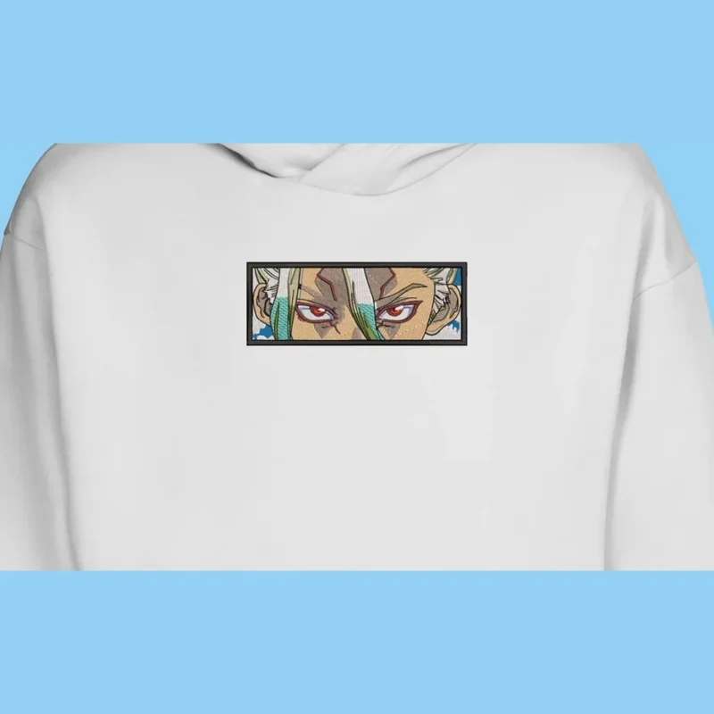 Senku Ishigami Stone Eyes | Dr. Stone | Sweat à capuche brodé