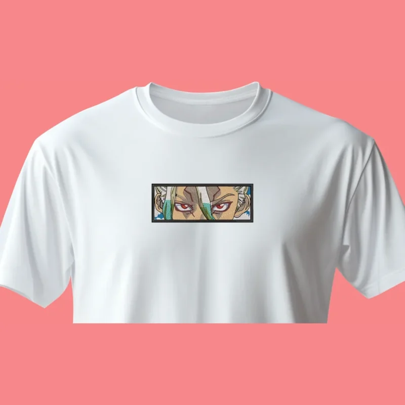 Senku Ishigami Stone Eyes | Dr. Stone | T-shirt brodé