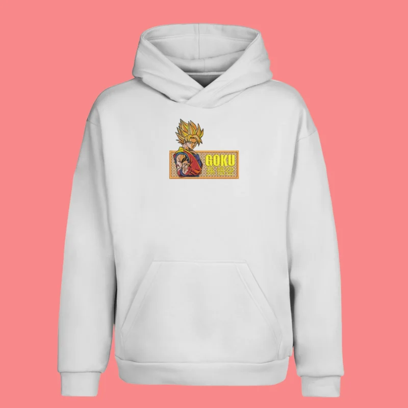 Goku Super Saiyan Power | Dragon Ball | Sweat à capuche brodé