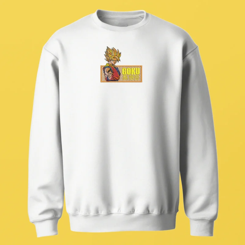 Goku Super Saiyan Power | Dragon Ball | Sweatshirt brodé