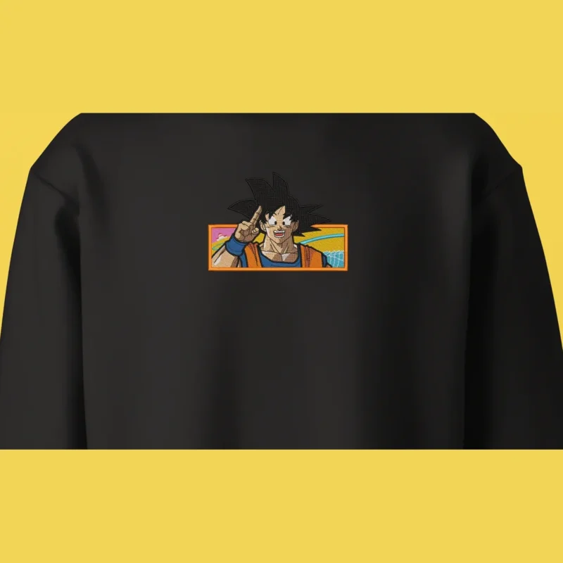 Goku Peace Sign | Dragon Ball | Sweatshirt brodé