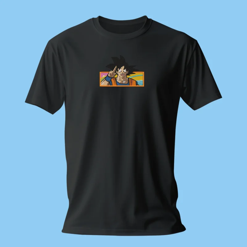 Goku Peace Sign | Dragon Ball | T-shirt brodé
