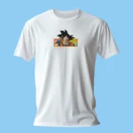 T-shirt brodé Goku Peace Sign blanc – Dragon Ball