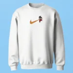 Sweatshirt brodé Kid Goku Nimbus Flame blanc – Dragon Ball