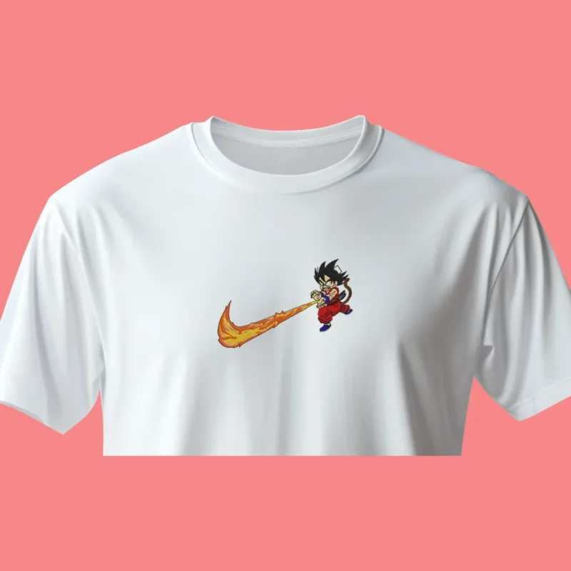 Kid Goku Nimbus Flame | Dragon Ball | T-shirt brodé