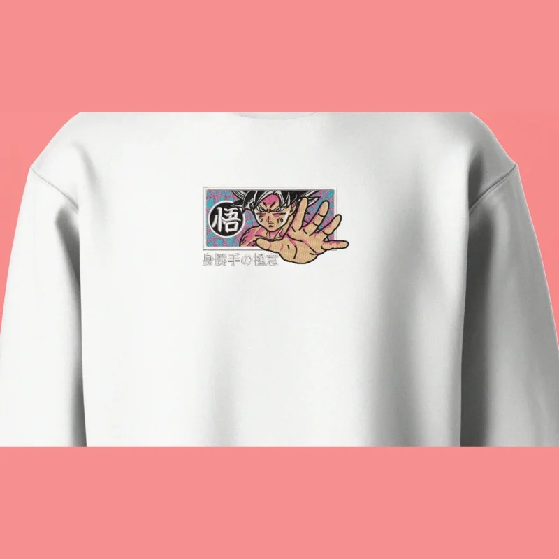 Goku Ultra Instinct Focus | Dragon Ball | Sweatshirt brodé
