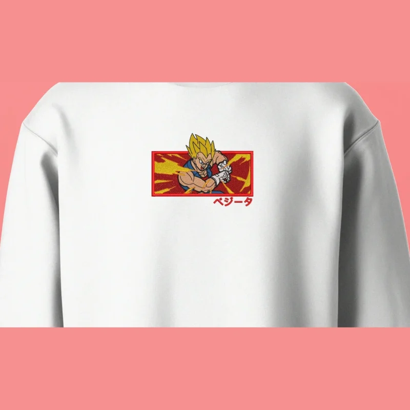 Vegeta Final Flash | Dragon Ball | Sweatshirt brodé