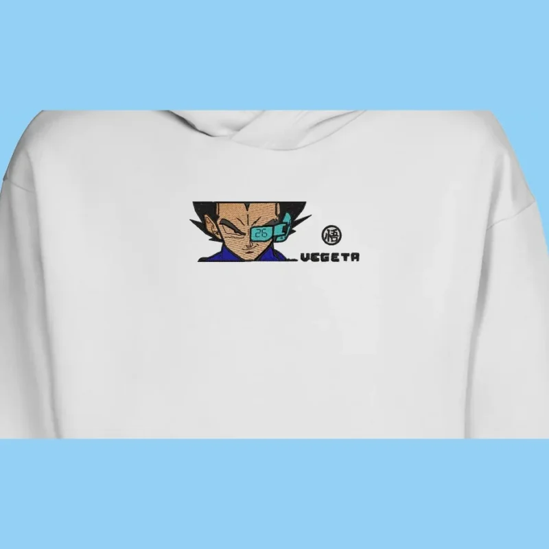 Vegeta Scouter Vision | Dragon Ball | Sweat à capuche brodé