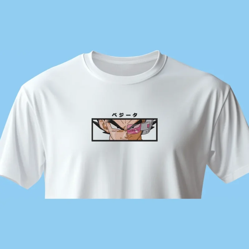 Vegeta Scouter Gaze | Dragon Ball | T-shirt brodé