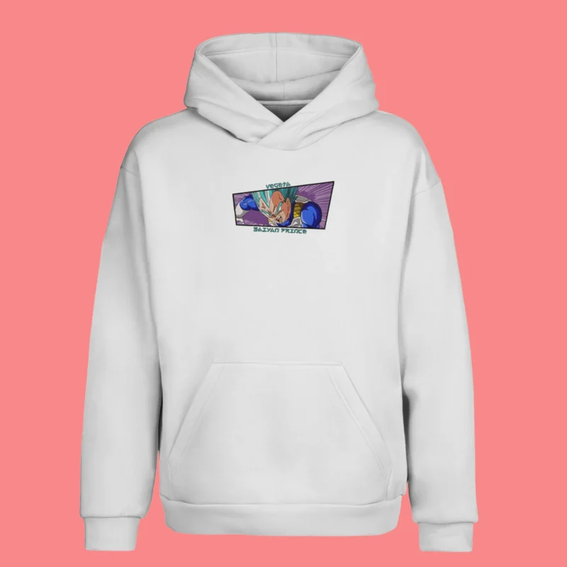 Vegeta Saiyan Prince | Dragon Ball | Sweat à capuche brodé