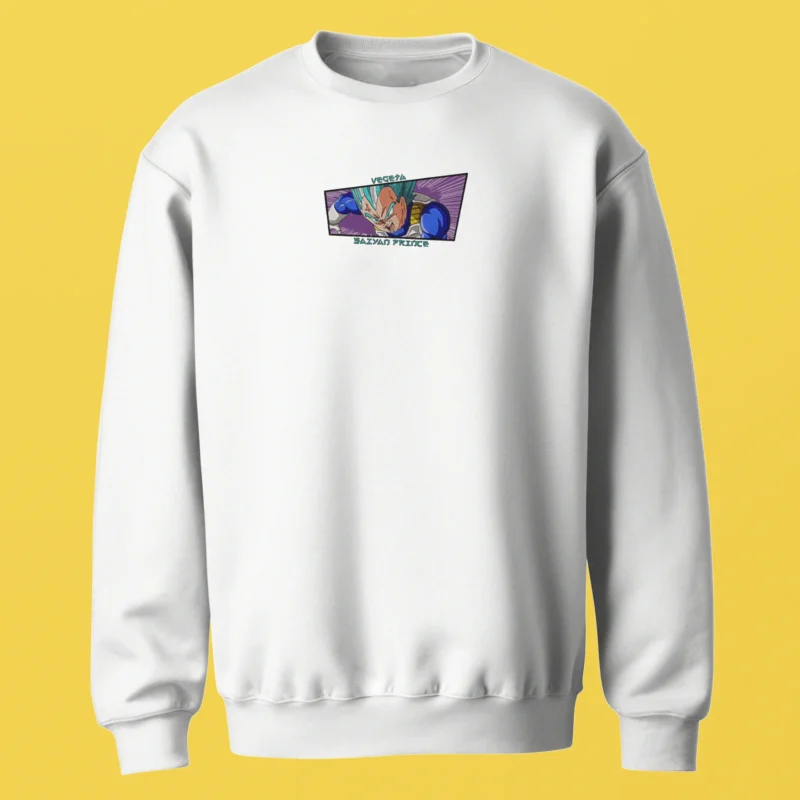 Vegeta Saiyan Prince | Dragon Ball | Sweatshirt brodé