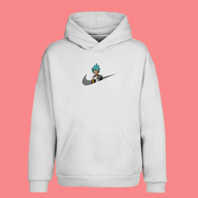 Vegeta Blue Saiyan Pride | Dragon Ball | Sweat à capuche brodé