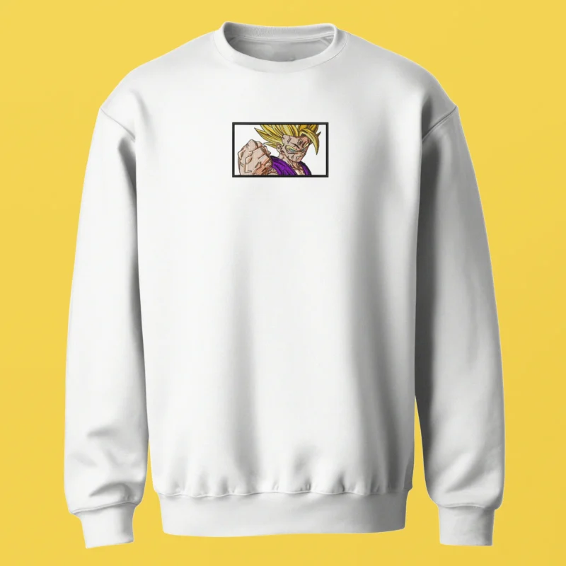 Gohan Super Saiyan Power | Dragon Ball | Sweatshirt brodé Gohan Super Saiyan Power | Dragon Ball | Sweatshirt brodé