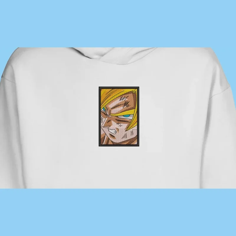 Future Trunks Super Saiyan Gaze | Dragon Ball | Sweat à capuche brodé