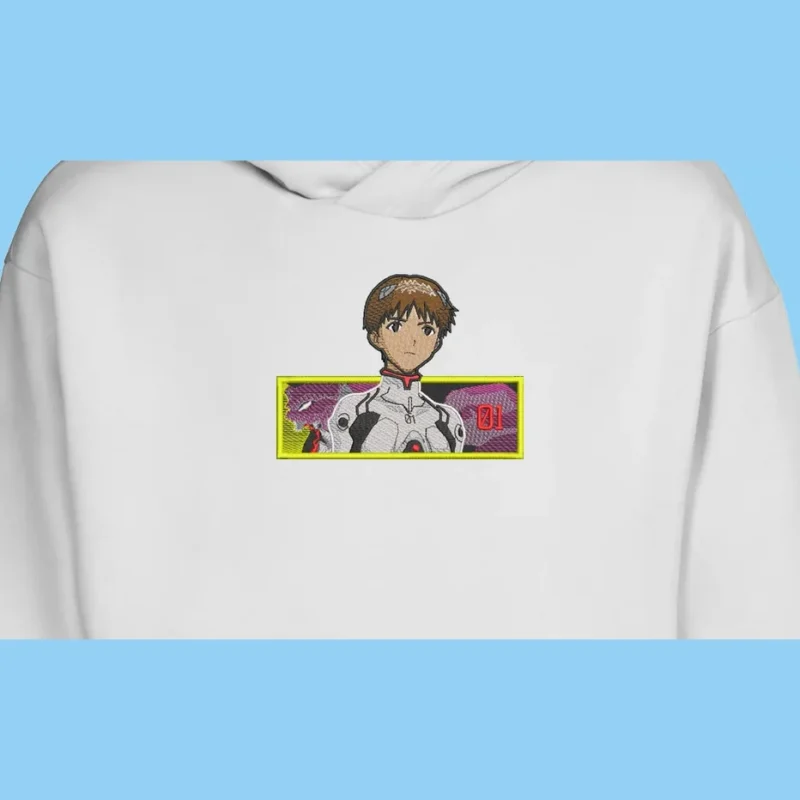 Shinji Ikari Unit 01 | Evangelion | Sweat à capuche brodé