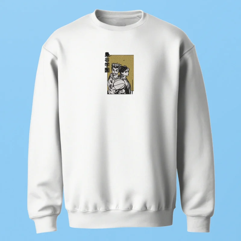 Bokuto Akaashi Fukurodani Duo | Haikyu!! | Sweatshirt brodé