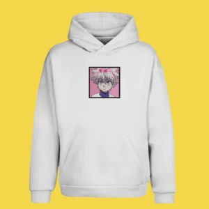 Killua Zoldyck Soft Gaze | Hunter x Hunter | Sweat à capuche brodé