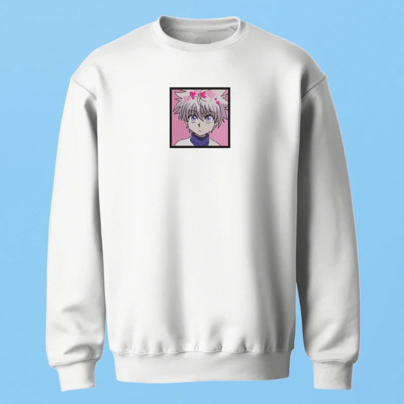 Killua Zoldyck Soft Gaze | Hunter x Hunter | Sweatshirt brodé