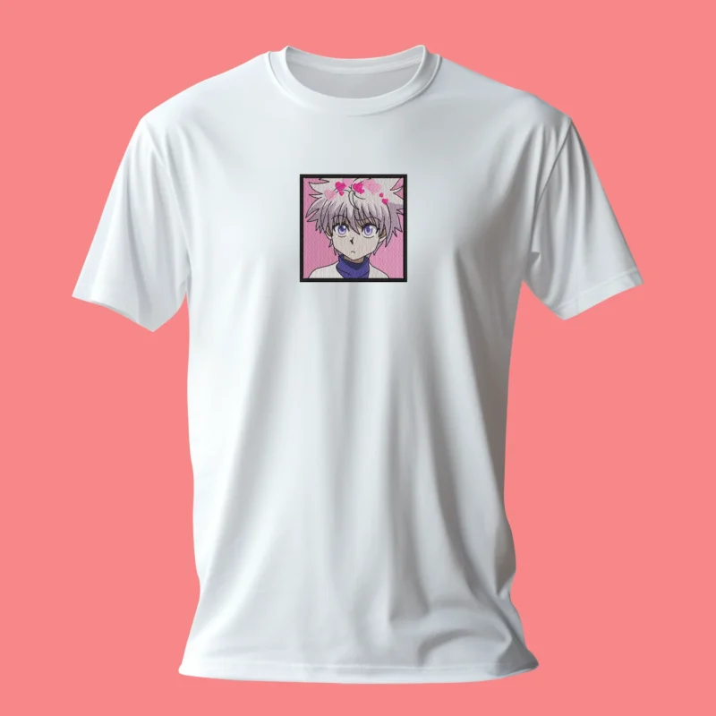 Killua Zoldyck Soft Gaze | Hunter x Hunter | T-shirt brodé
