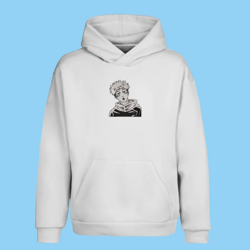 Yuji Itadori Sketch | Jujutsu Kaisen | Sweat à capuche brodé