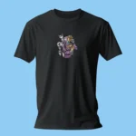T-shirt brodé Giorno Giovanna Gold Experience noir – JoJo’s Adventure