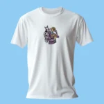 T-shirt brodé Giorno Giovanna Gold Experience blanc – JoJo’s Adventure
