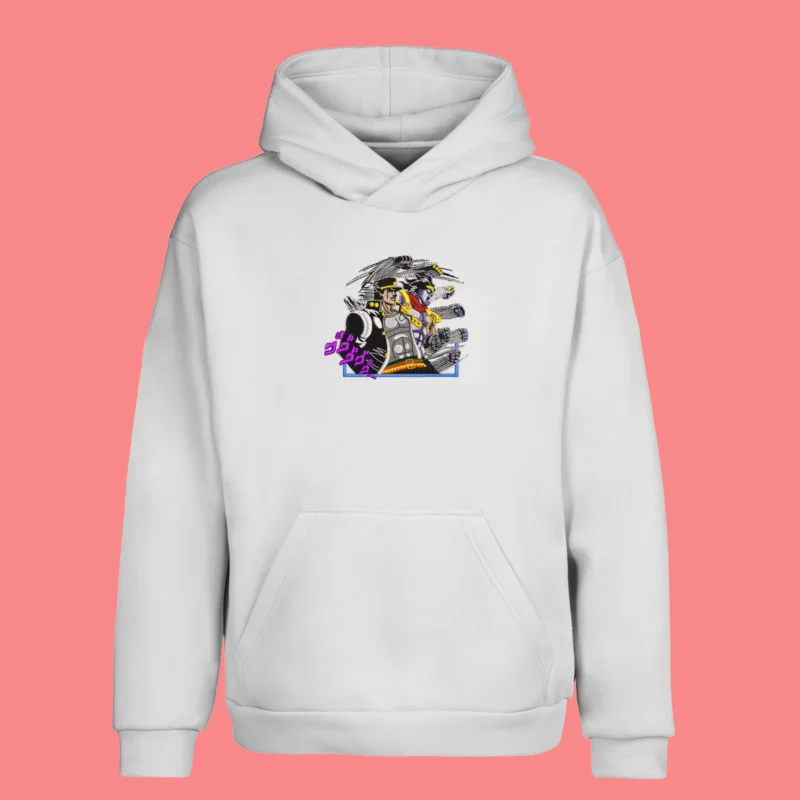 Jotaro Star Platinum Rush | JoJo’s Adventure | Sweat à capuche brodé