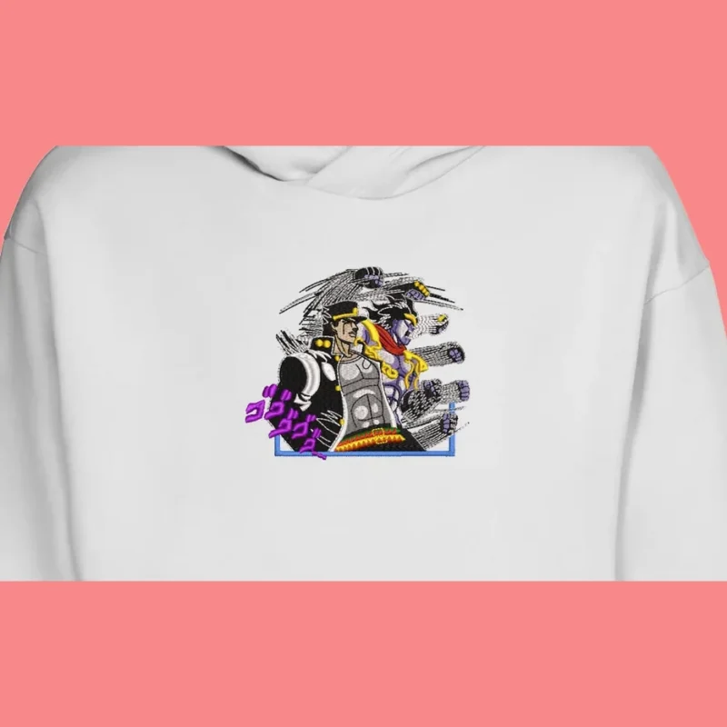 Jotaro Star Platinum Rush | JoJo’s Adventure | Sweat à capuche brodé